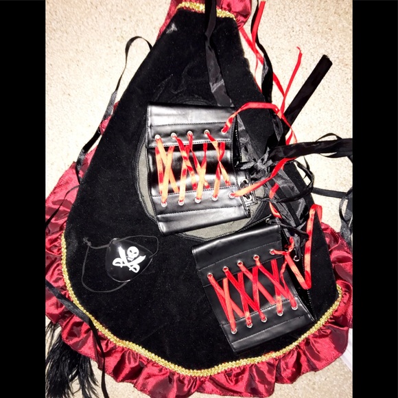 Sexy pirate costume accessories hat boot covers - Picture 2 of 4